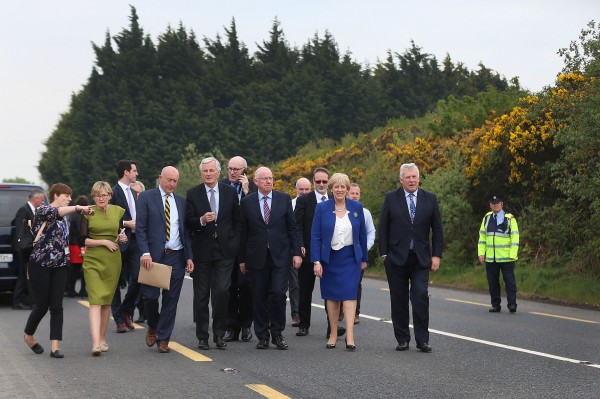 Bernier has been shown the cross border road between the two countries (Liam McBurney/PA)