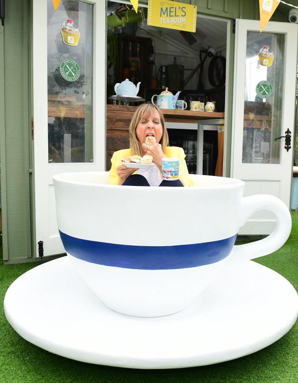 Mel Giedroyc launches the Marie Curie Blooming Great Tea Party fundraiser (Ian West/PA)