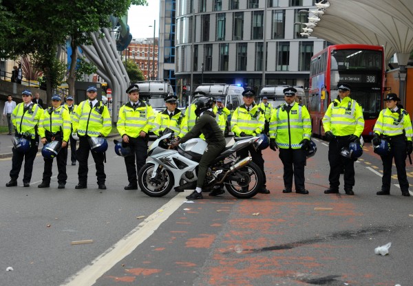 The protest and a bike