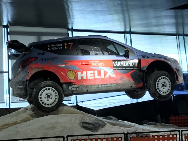 Visitors can see Hyundai's latest rally cars