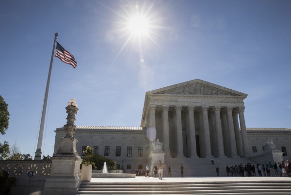 People visit the Supreme Court in Washington