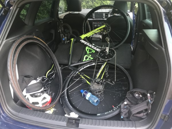 The boot was large enough to accommodate one extra bike