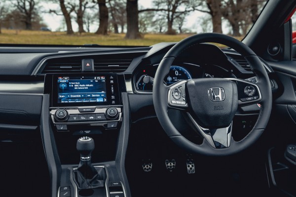 The Civic's interior feels solid and well put together