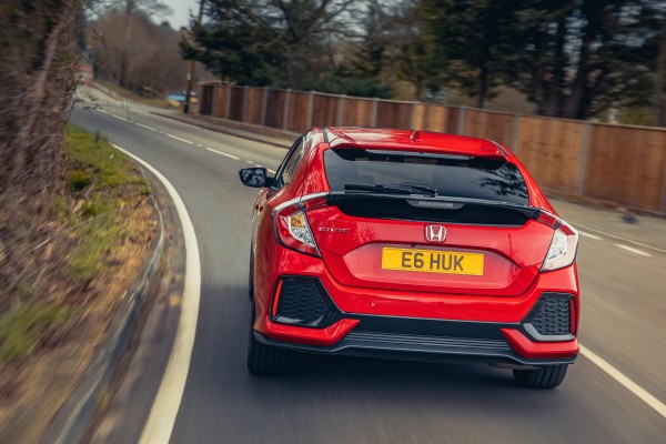 The Civic's rear design is certainly unconventional 