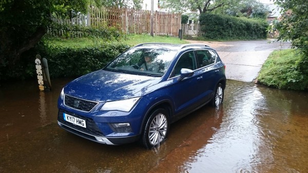 The Ateca was surprisingly good at fording