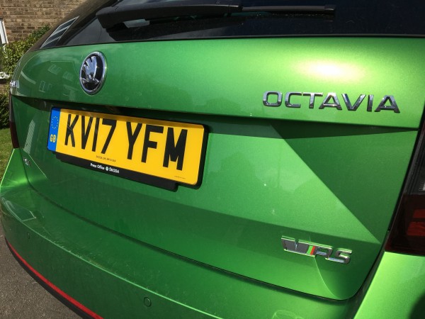 Subtle badges at the rear denote the Octavia as a vRS