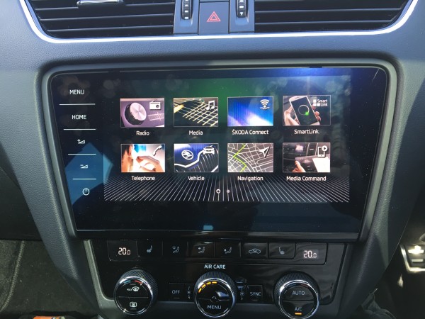 The new infotainment screen is large and easy to read