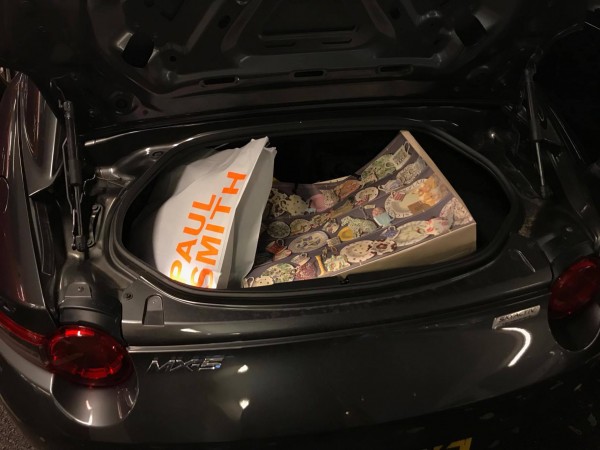 The MX-5 RF's boot is surprisingly spacious