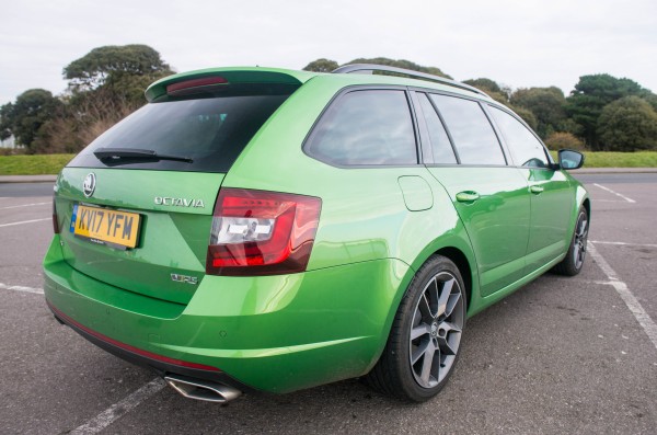 The rear hatch of the Octavia makes accessing the boot easy