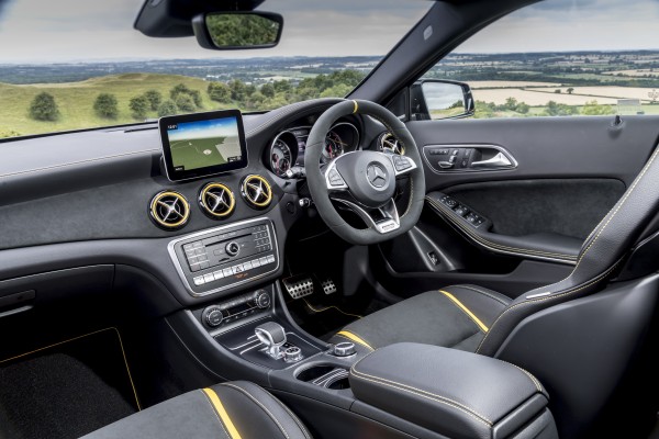 The interior of the GLA45 fails to deliver in some areas