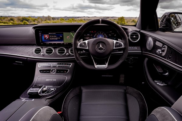 The E63 S' interior features a variety of high-quality materials