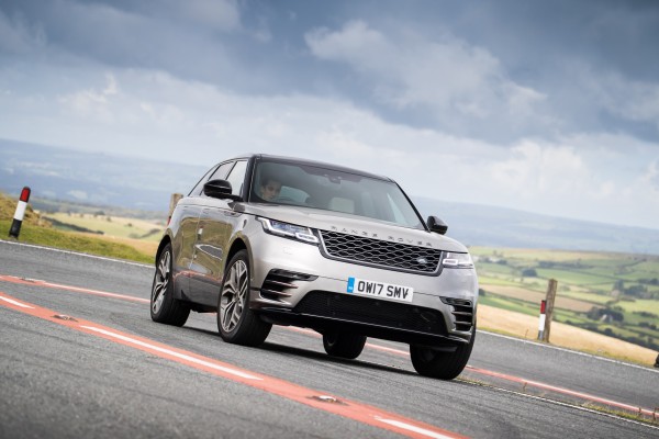 The Velar's air suspension keeps it level at all times