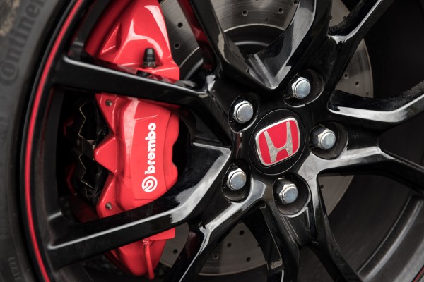 Large Brembo brakes provide a huge amount of stopping power