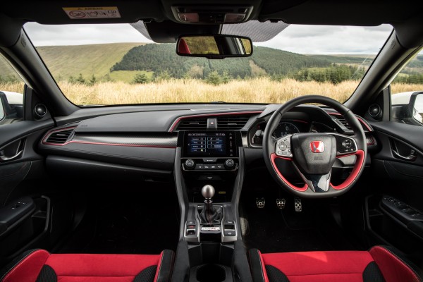 The Type R's interior is a surprisingly comfortable place to be