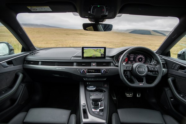 The interior of the RS5 is solidly made