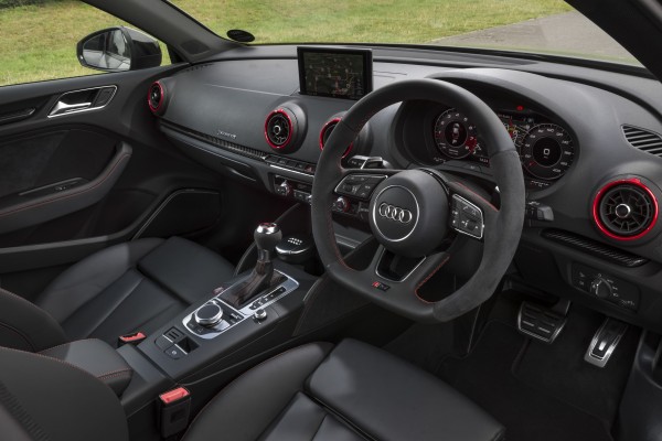 The RS3's interior is solidly built