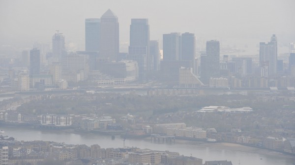 Pollution hangs over the city of London (PA)
