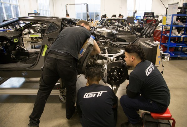 The Ford GT is hand built 