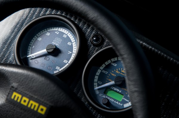 The Caterham's dials are clear and easy to read